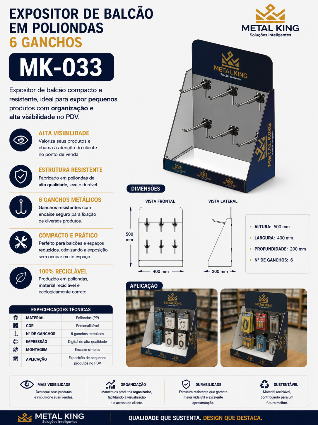 Ficha técnica MK33 — Metal King