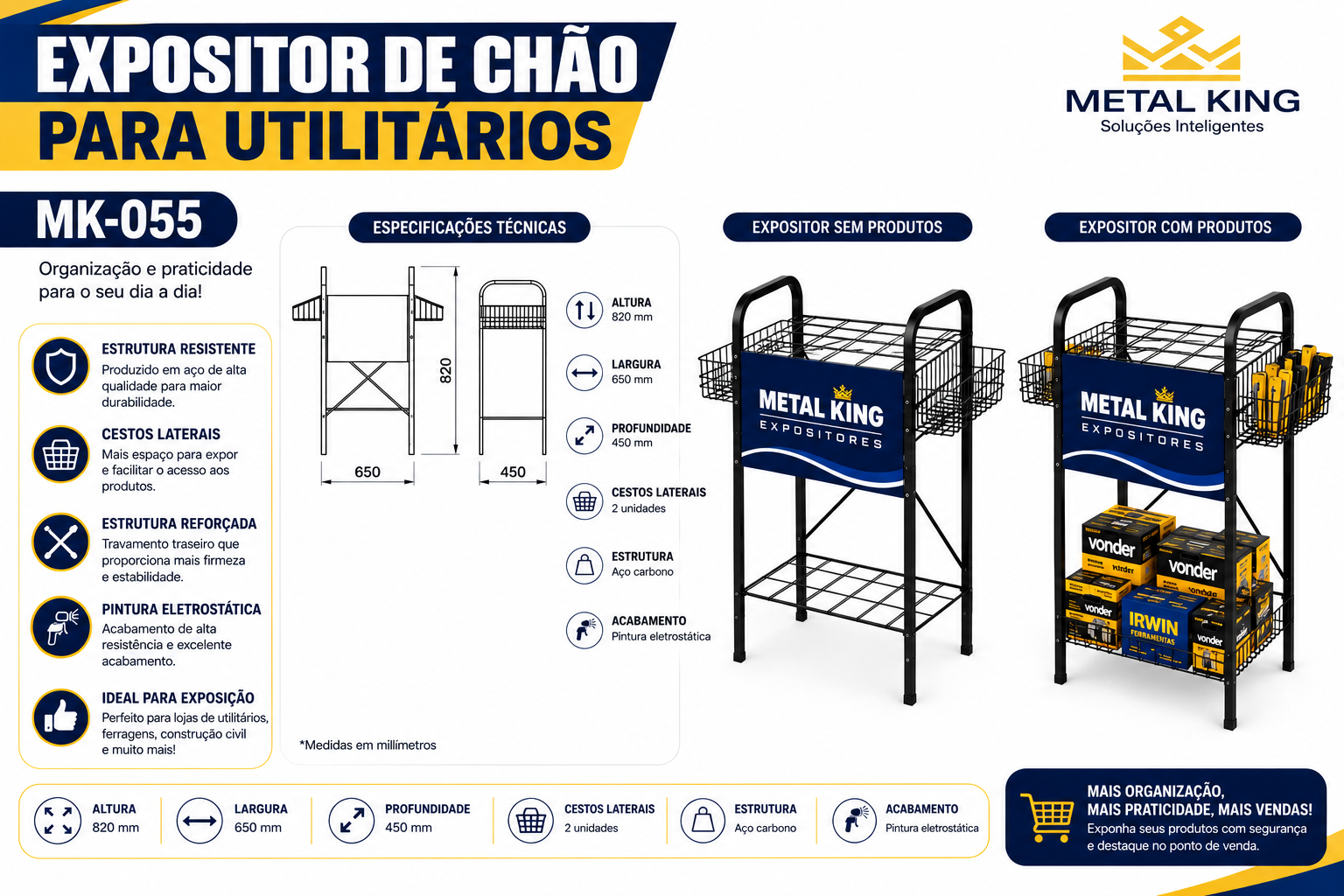 Ficha técnica MK55 — Metal King